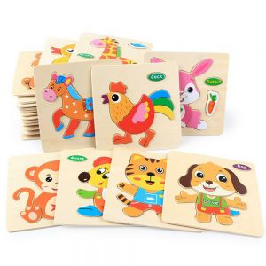 Just Click צעצועי ילדים  צעצוע פאזל עץ התפתחותית חינוכית לתינוקות לילדים 12 חודשים - 5 שנים